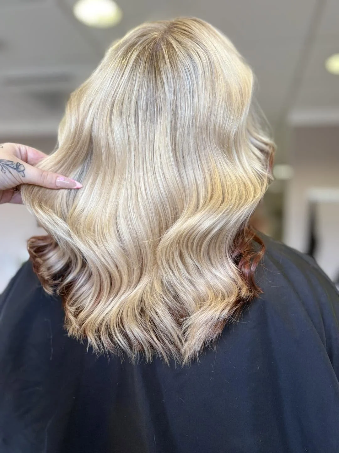 Beautiful blonde hair created at Kapilli